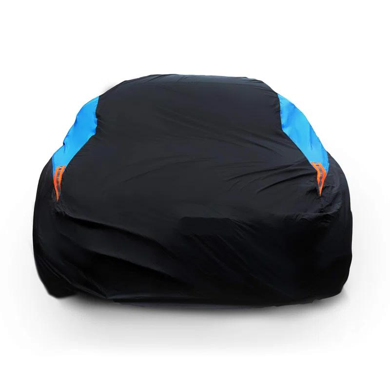 UNIVERSAL WINDOW SOLUTIONS Waterproof Car Cover All Weather Snowproof UV Protection Windproof Outdoor Full Car Cover, Universal Fit For Sedan (Fit Sedan Length 194-206 Inch)