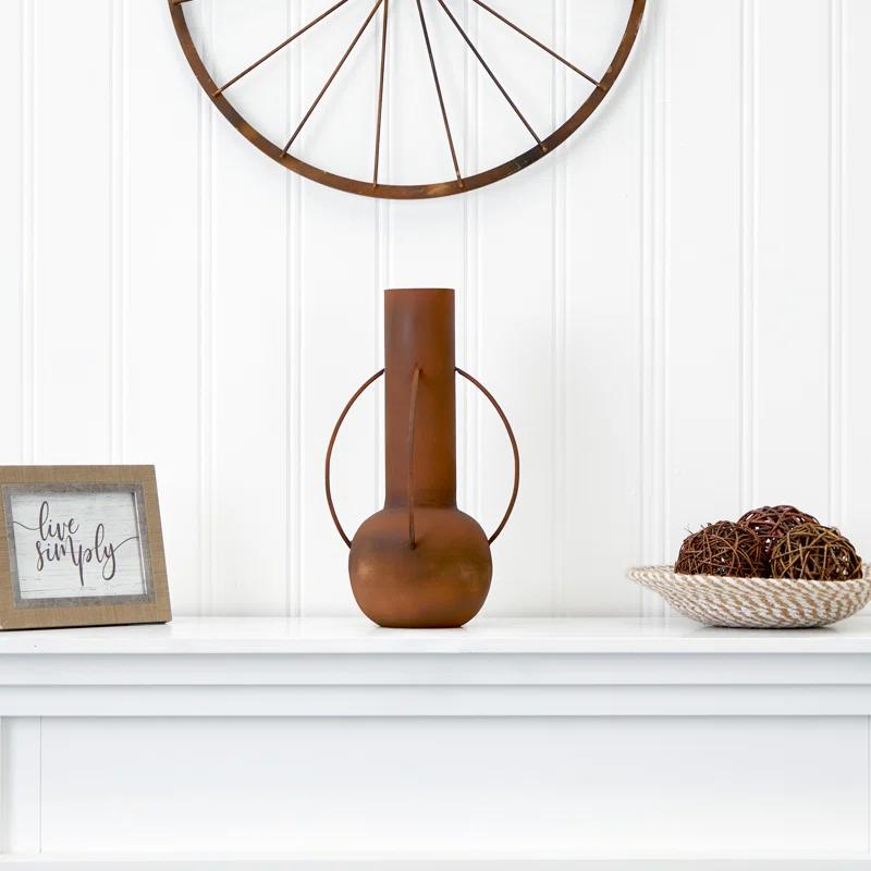 Asel 14'' Metal Table Vase