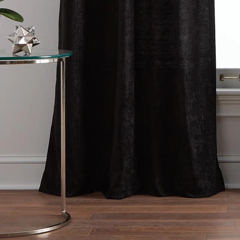 DKNY DKNY Classic Chenille Inverted Pleat W/Button Curtain Panel Pair