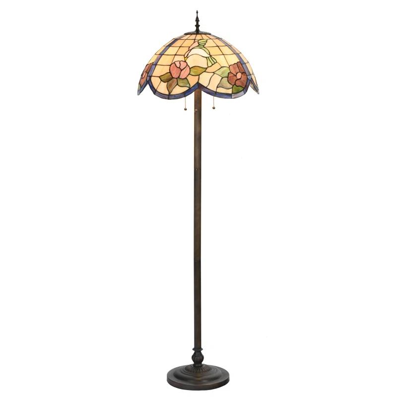 Fine Art Lighting Tiffany Style Hummingbird Floral 63" Floor Lamp