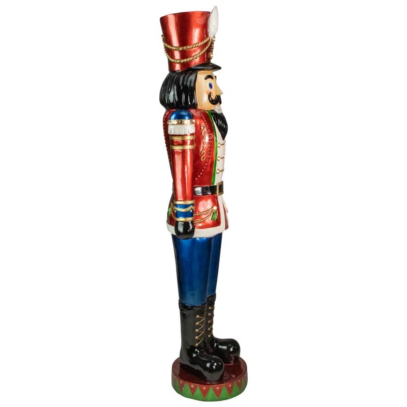 Northlight Seasonal 75" LED Lighted Metallic Jeweled Commercial Grade Fiberglass Christmas Nutcracker