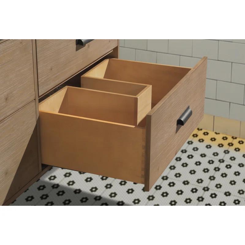 Sand & Stable™ Clary 55'' Double Bathroom Vanity with Concrete Top