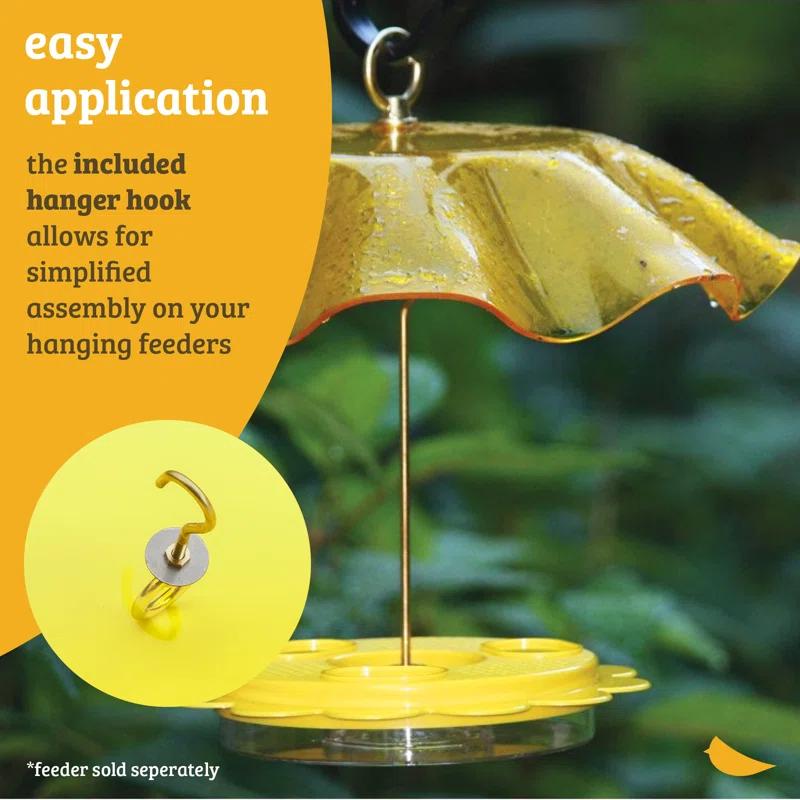 Birds Choice Birds Choice 13" Acrylic Bird Feeder Weatherguard, Yellow