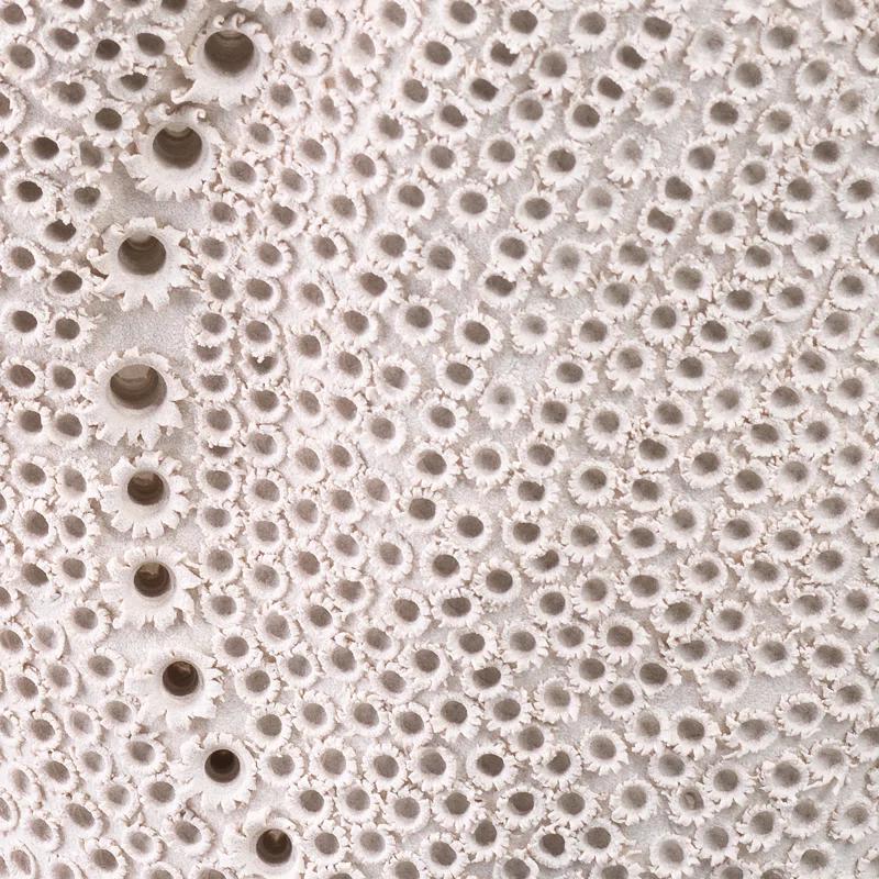 White Porcelain Decorative Table Vase with Perforated Design