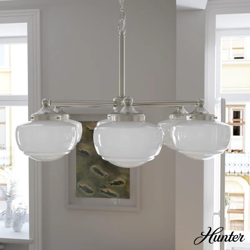 Hunter Fan Hunter Saddle Creek 6 Light Chandelier Ceiling Light Fixture
