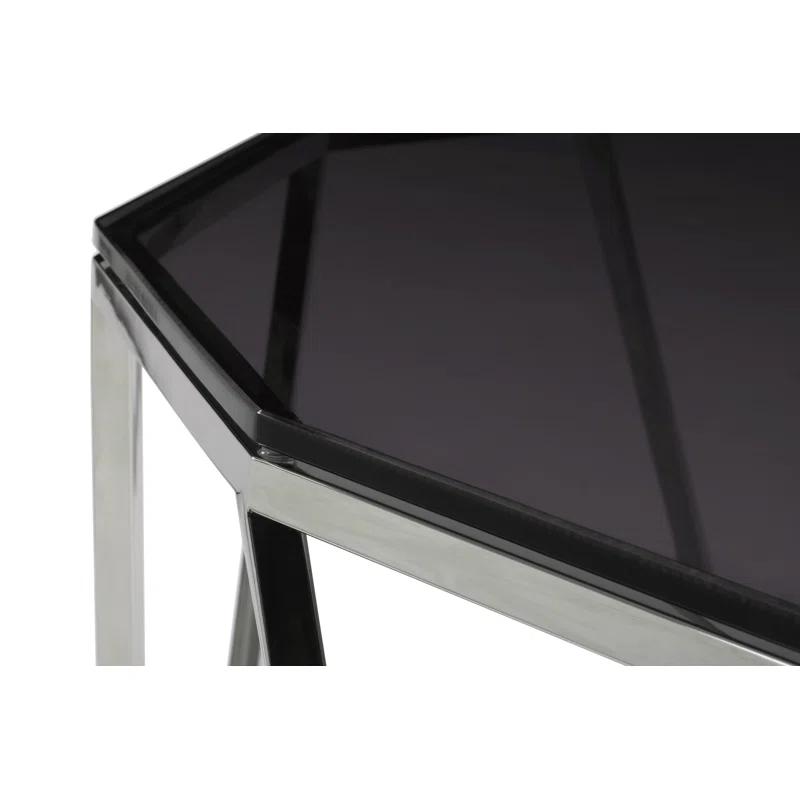 Abler 55'' Glass Top Console Table