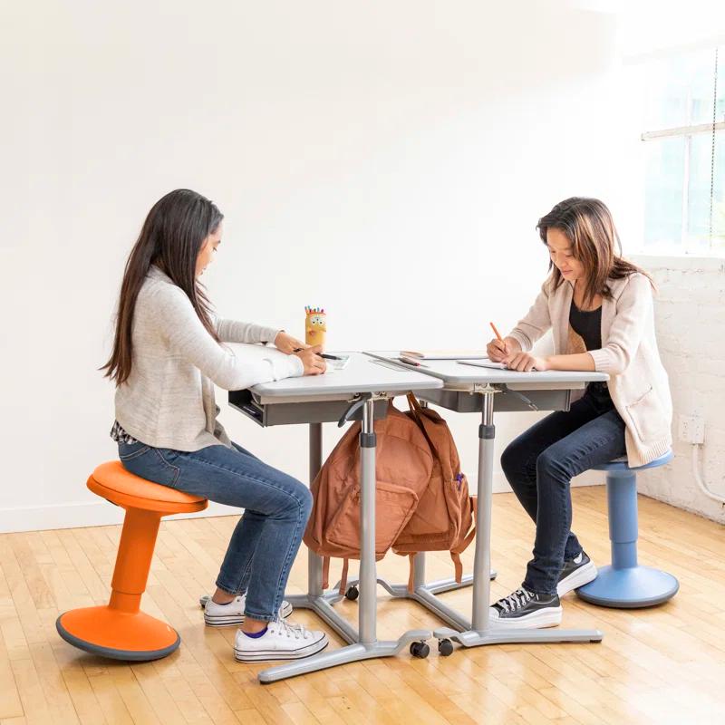 ECR4Kids ECR4Kids Sitwell Wobble Stool with Cushion, Adjustable Height, Active Seating