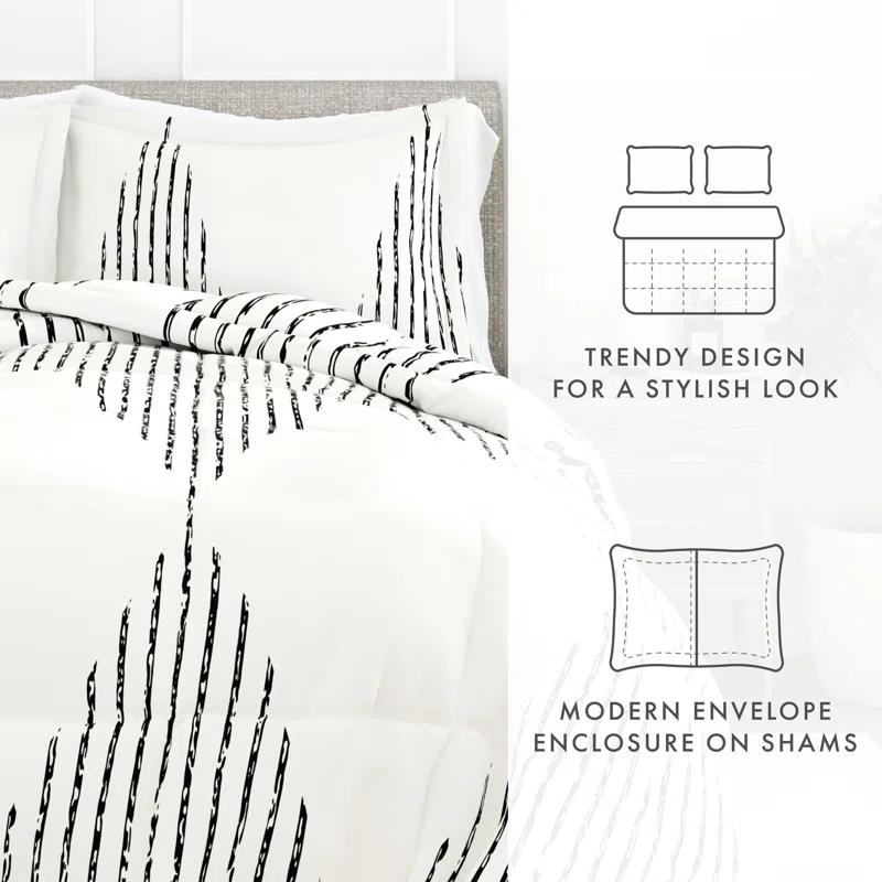 Becky Cameron Soft Diamond Stripe Down-Alternative Comforter Set