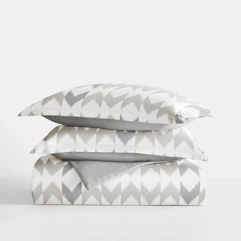 IEnjoy Home Reversible Chevron Pattern 3-Piece Duvet Cover Set