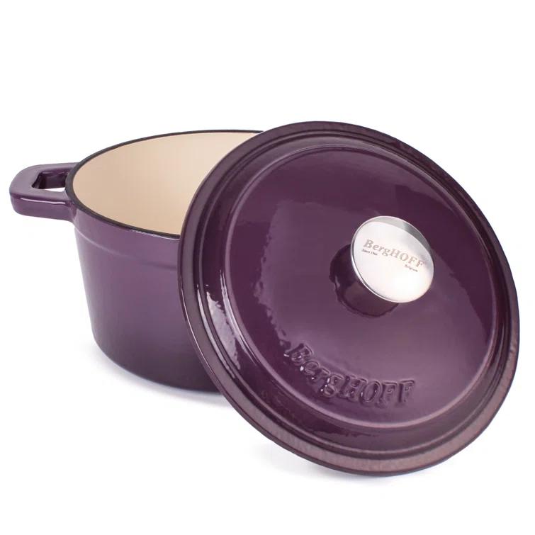 Prep & Savour Neo Cast Iron 3qt. Round Dutch Oven with Lid