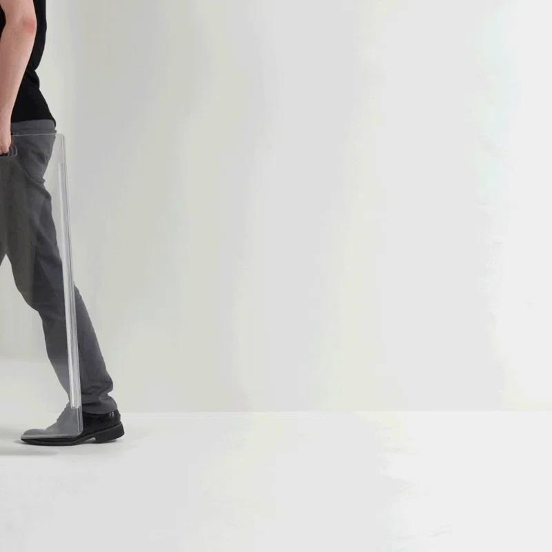 Clear Freestanding Zig Zag Pet Gate