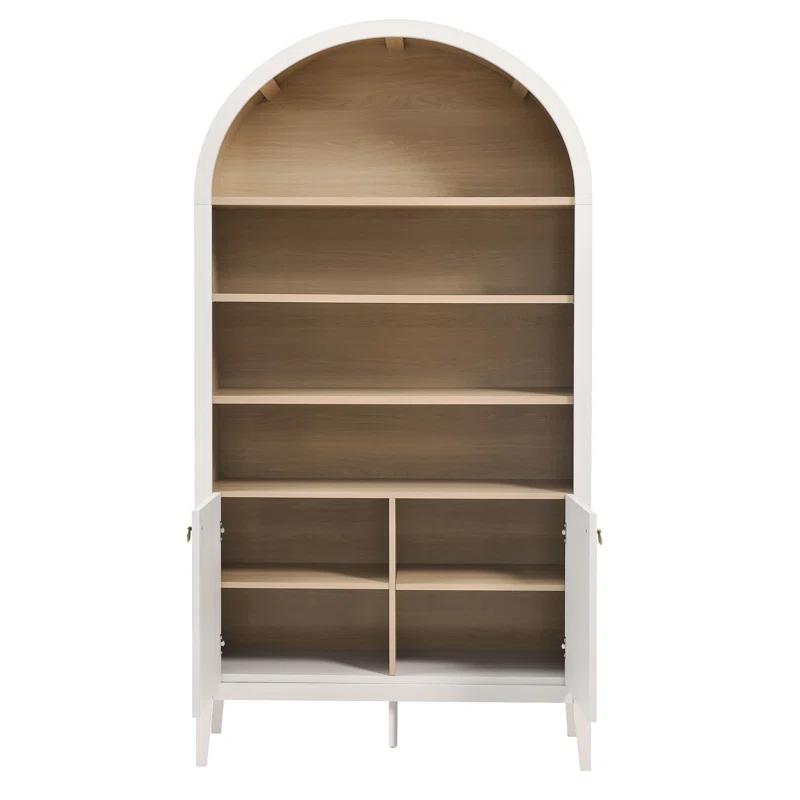 Modway Nolan 74" Tall Arched Storage Display Cabinet Bookshelf