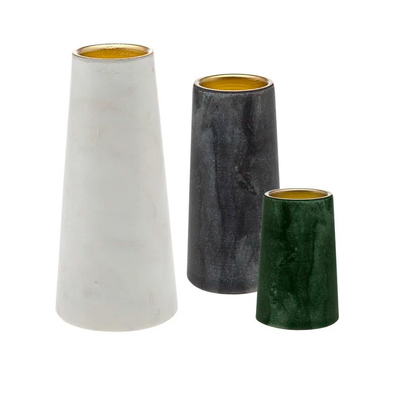 Godinger Silver Art Co Ala Marble 3 Piece Votive Candle Holder Set