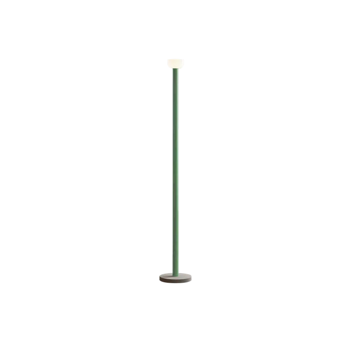 Green Aluminum and Concrete LED Floor Lamp