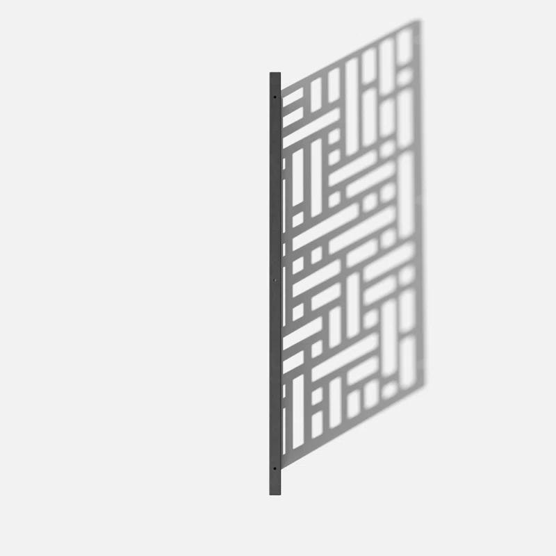 Veradek Screen Series Block Pattern Plastic Black Screen Panel (Set of 3)