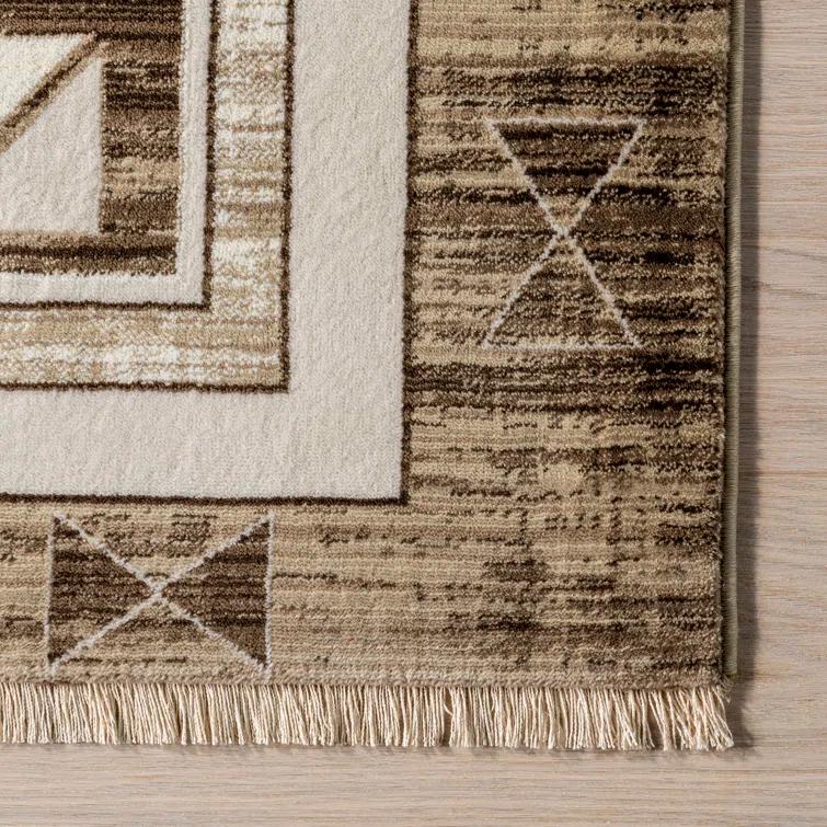 Union Rustic Agave Geometric Fringed Area Rug