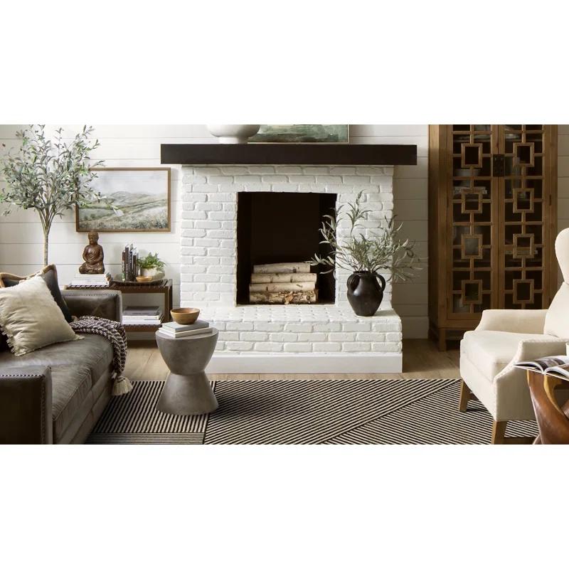 Bobby Berk Home Linea Geometric Striped Woven Polyester Area Rug