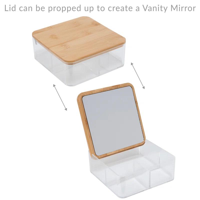 Simplify Plastic 3 Compartment Makeup Organizer