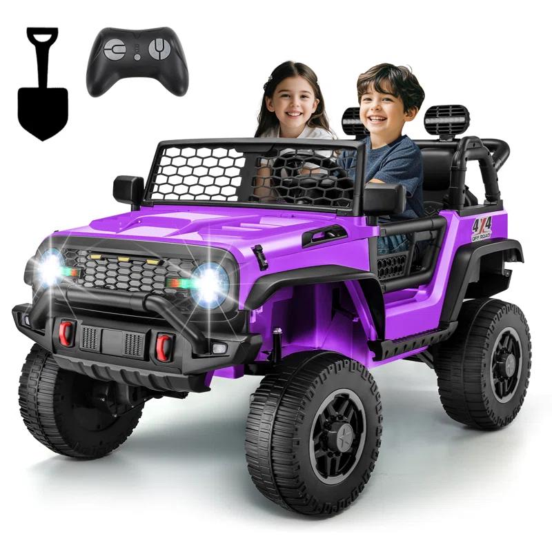 Homdox 24 Volt 2 Seater All-terrain Vehicles Electric Toys Car For Kids With Remote Control, 4X100W Motor, Led Lights, Music, Bluetooth
