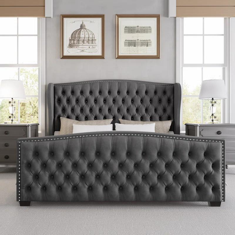 House of Hampton® Platform Bed Frame With Wingback Headboard