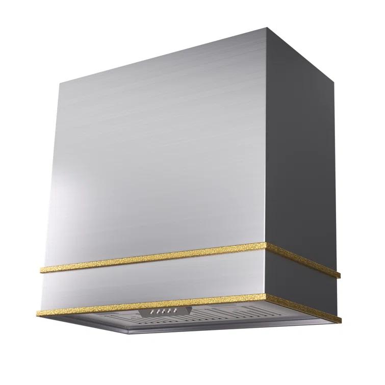 Akicon Akicon 30" Stainless Steel 600 CFM Ducted (Vented) Wall Mounted Required Range Hood AK-HS30HB-BSG