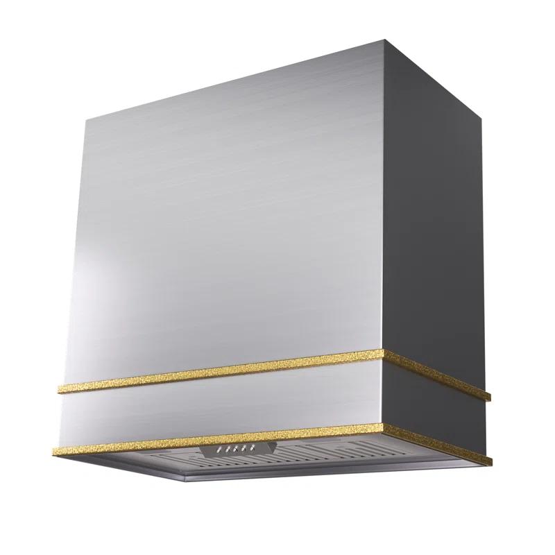 Akicon Akicon 30" Stainless Steel 600 CFM Ducted (Vented) Wall Mounted Required Range Hood AK-HS30HB-BSG