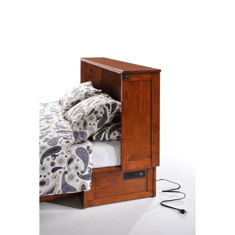 Night & Day Furniture Queen Size Murphy Bed Cabinet with Storage & Charging Ports
