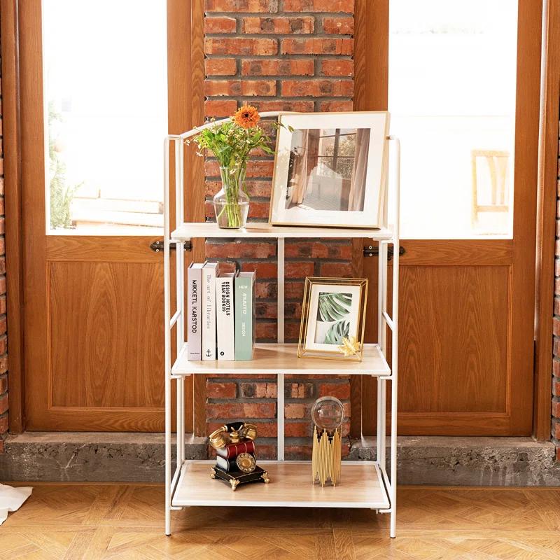Lejon No Assembly Folding Etagere Bookcase