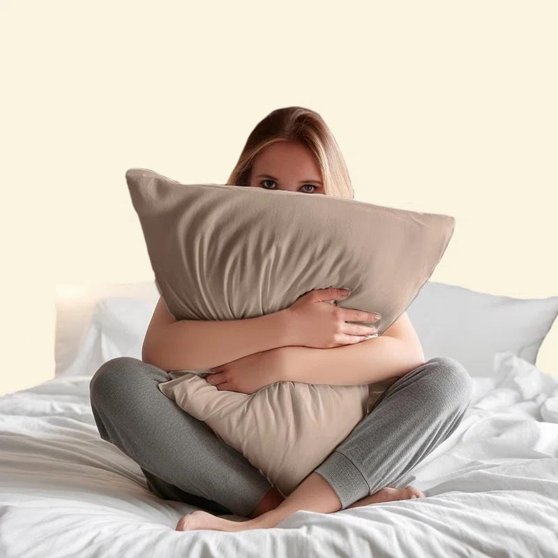 Vellux Vellux 3-Pc. Twin Solid Jersey Knit Sheets - Cotton Blend, Deep Pocket, Ultra Soft