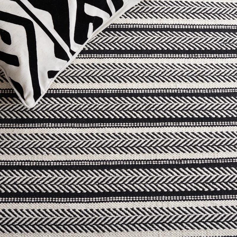 Annia Flat Weave Cotton Striped Rug