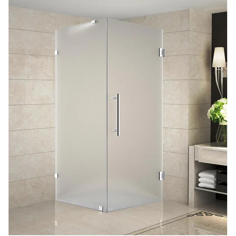 Aston SEN988F-CH-38-10 Aquadica 38" x 72" Square Hinged Shower Enclosure