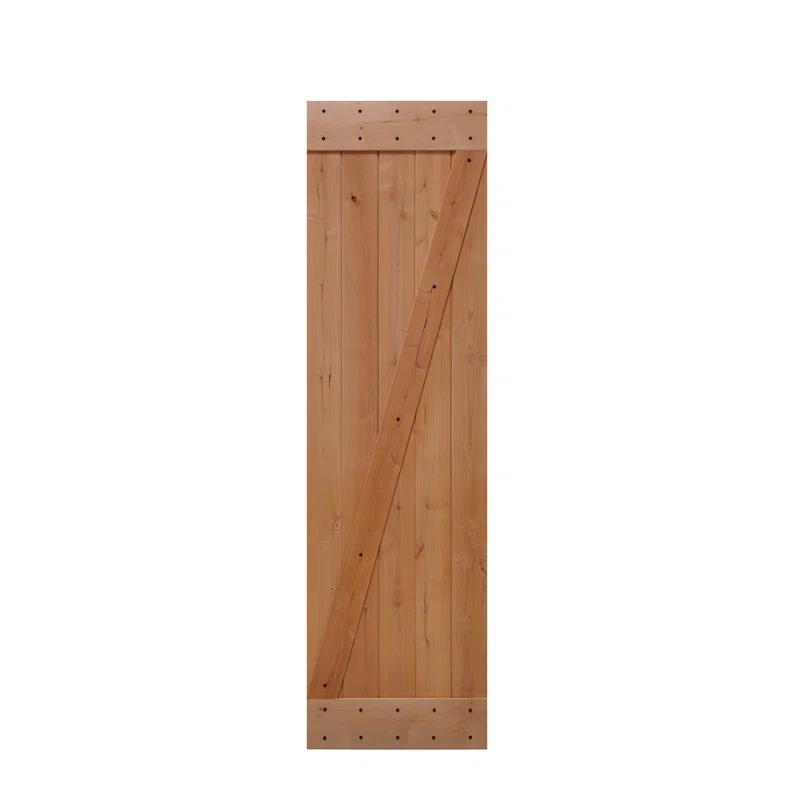 Lubann American 84'' Solid Wood Barn Doors Barn Door
