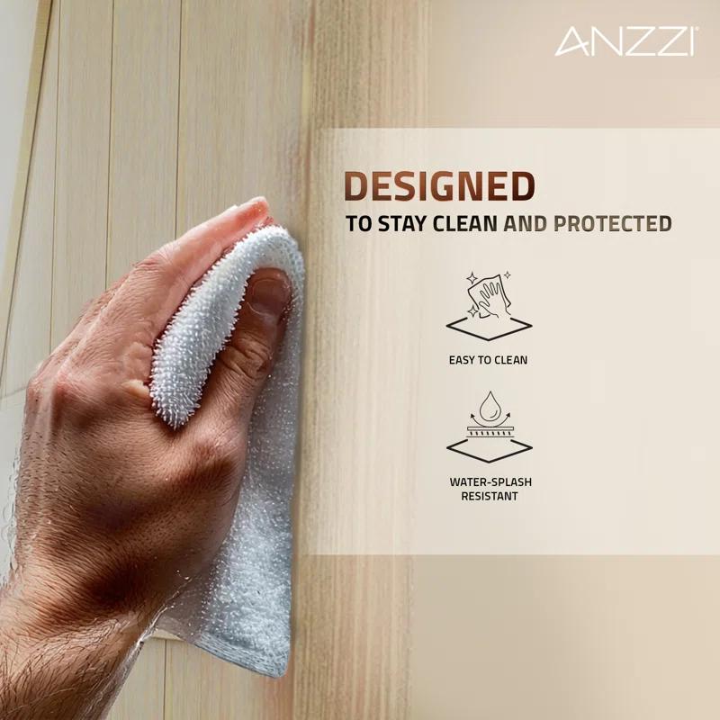 ANZZI ANZZI Heavy Duty Sturdy Wood Single Sliding Barn Door - Solid Core MDF And PVC - Knockdown Design - Hardware Included - Space-Saving Solution