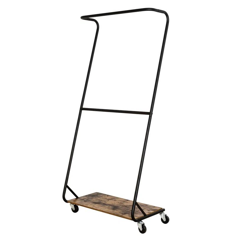 Arnit 33.46'' Metal Rolling Clothing Rack