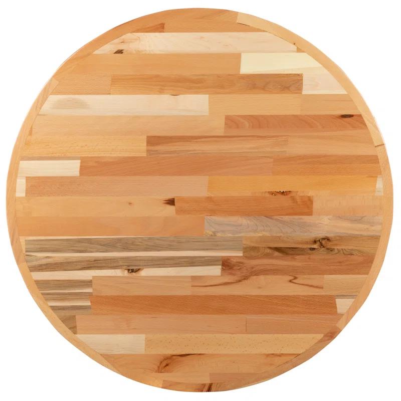 Flash Furniture Mayfair Round Butcher Block Style Table Top - Restaurant Table Top