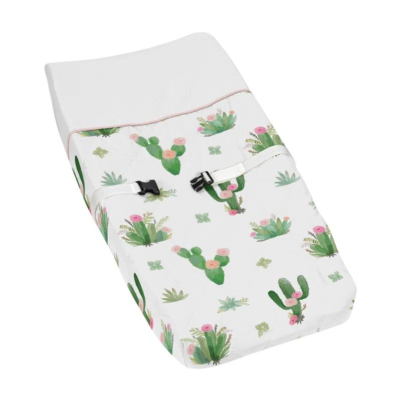 Sweet Jojo Designs Cactus Floral Changing Pad Cover