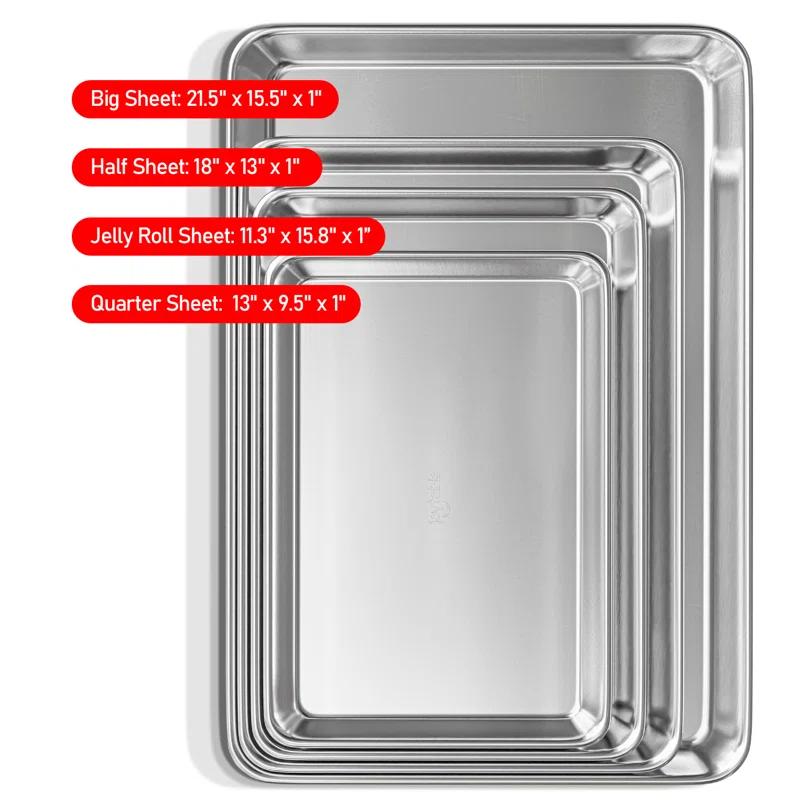 Joytable Joytable Non-Stick Aluminized Steel Multi Pack Baking Sheet Set