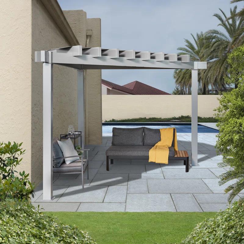 Sojag Sojag Lima Grey 10 x 10 ft. Rustproof Aluminum Frame Pergola
