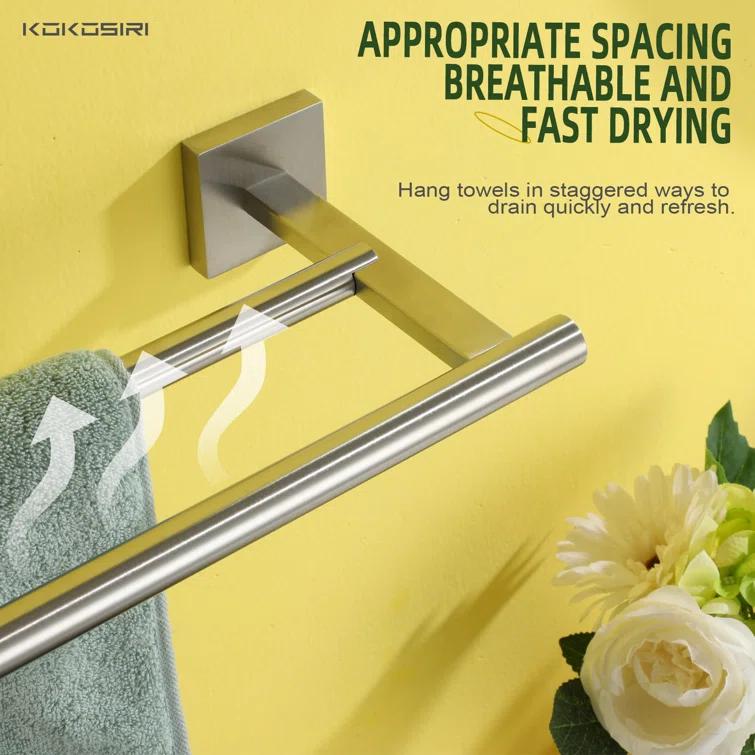 KOKOSIRI 20" Double Towel Bar Wall Mounted B5005BR-L20