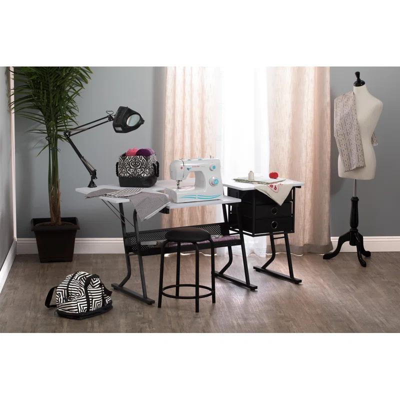 Sew Ready 60.25'' x 23.75'' Sewing Table with Sewing Machine Platform