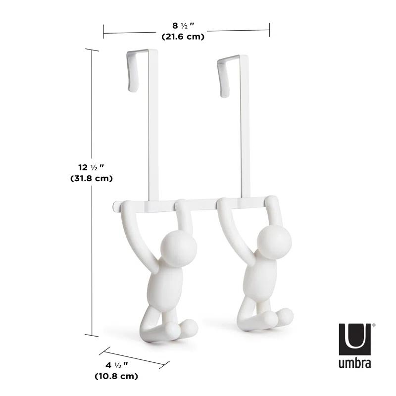 Umbra Buddy Plastic Over-the-Door 2 - Hook Wall Mounted Coat Rack