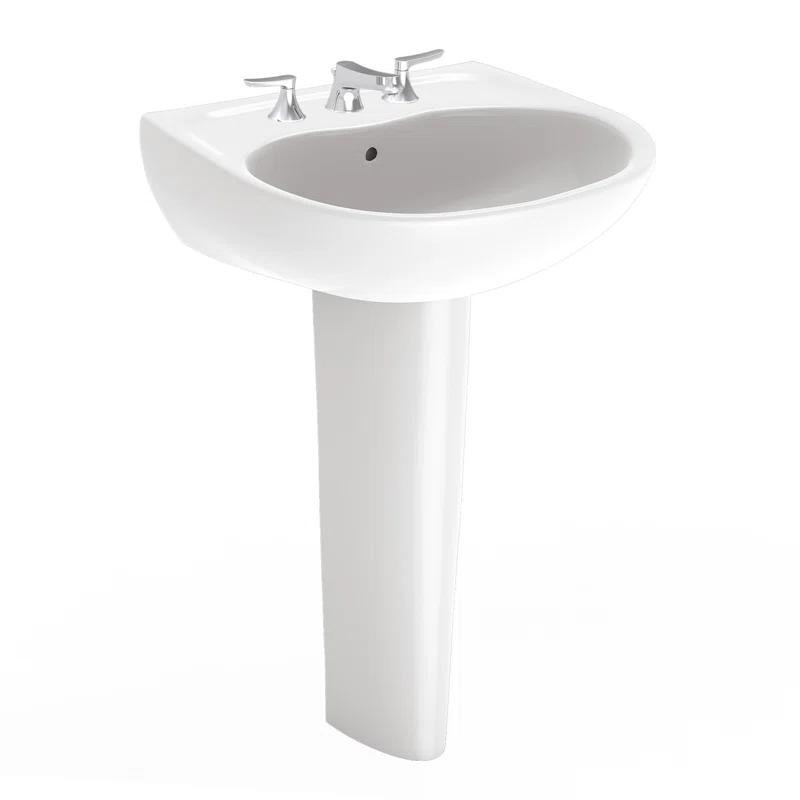TOTO LT241.4G#01 Supreme 23" Pedestal Bathroom Sink with SanaGloss Glazing
