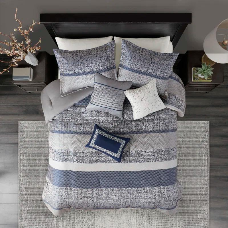 Madison Park Rhapsody 7 Piece Jacquard Comforter Set