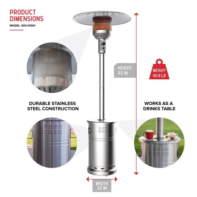 Nexgrill Nexgrill Sundara 92" Propane Patio Heater