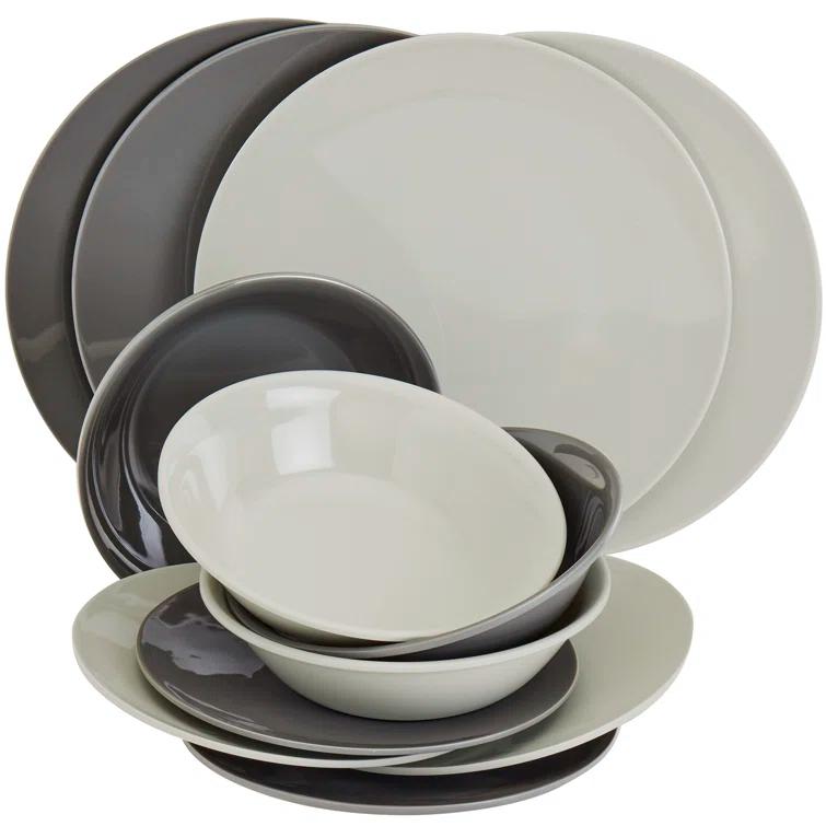 Tabletops Gallery Tabletops Gallery Peacock 12 Piece Melamine Dinnerware Set