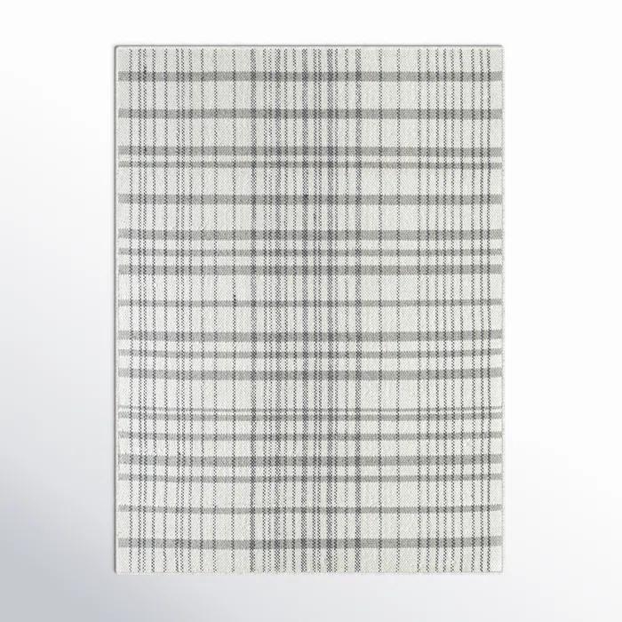 Birch Lane™ Lavande Plaid Wool Area Rug