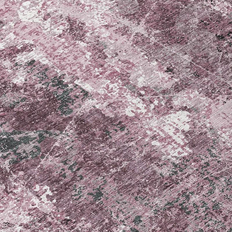 Machine Washable Indoor/Outdoor Chantille ACN1392 Pink Rug