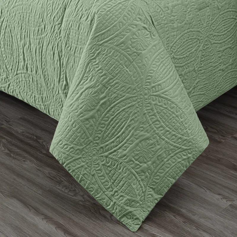 Chezmoi Collection Liam Microfiber 7 Piece Bed in a Bag Comforter Set