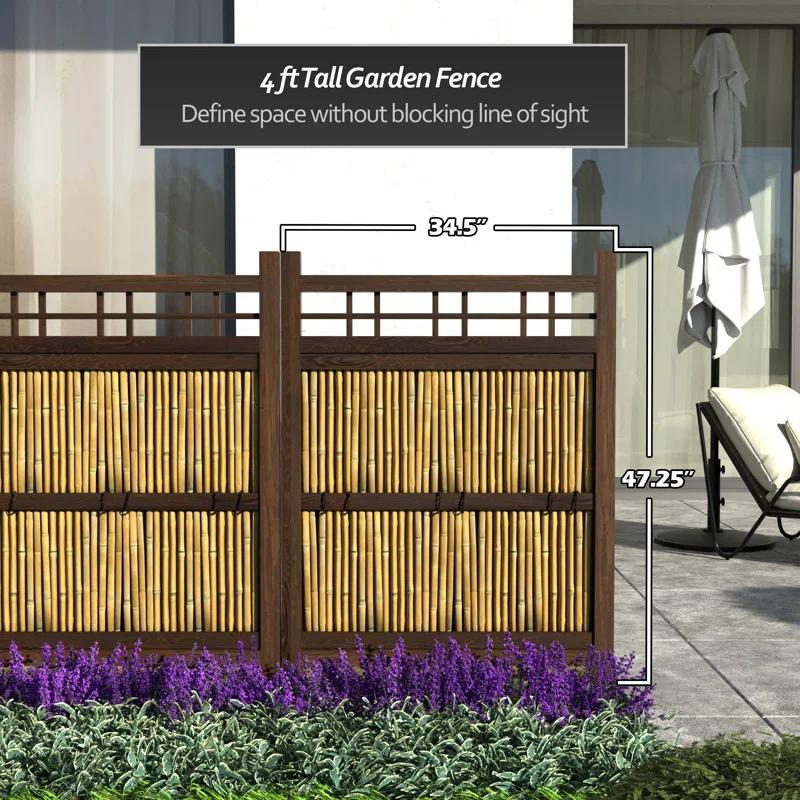 Oriental Furniture 4 ft. x Oriental Furniture 3 ft. Japanese Bamboo Kumo Fence