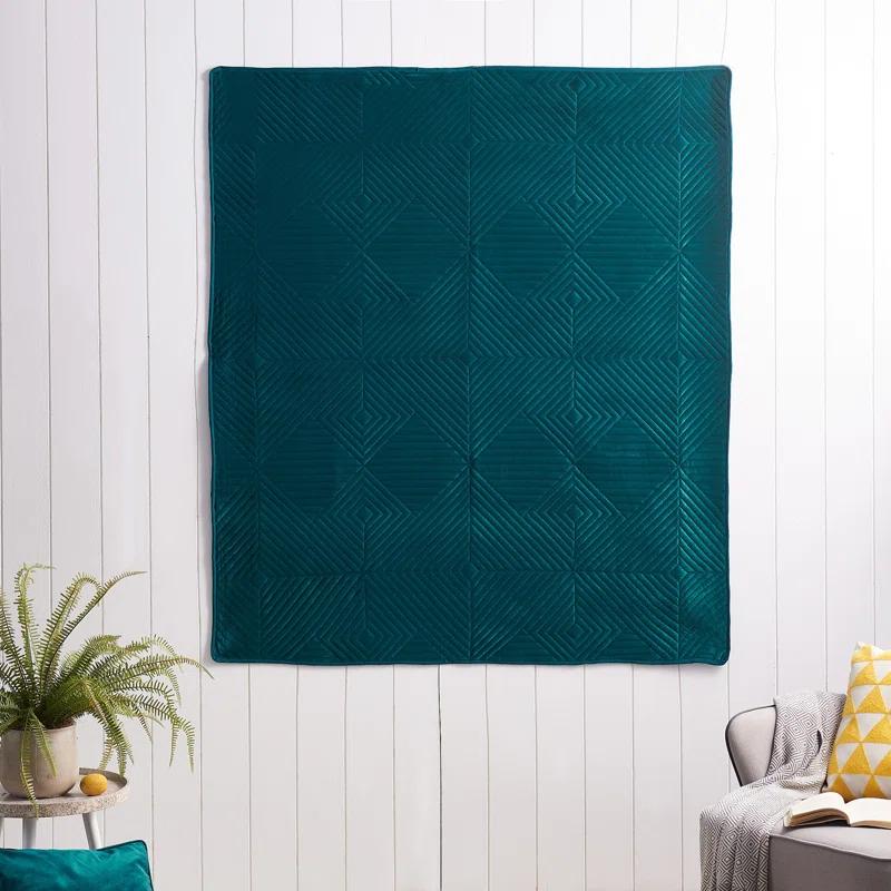 Greenland Home Fashions Riviera Velvet Quilted Throw